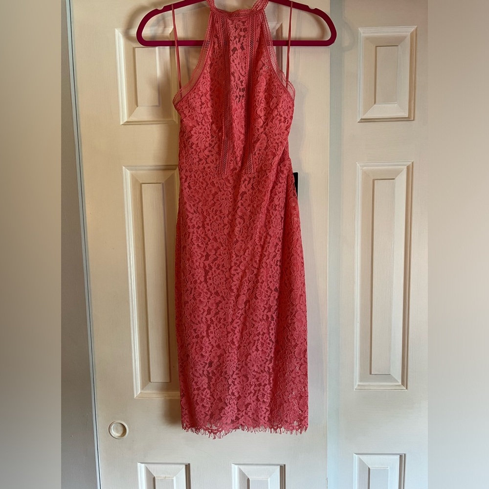 Coral lace express dress